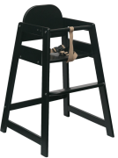 Stackable  Baby high chair Color: Black