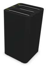 Waste recycling bin, PUBLIC area  -   Color: Mat Black